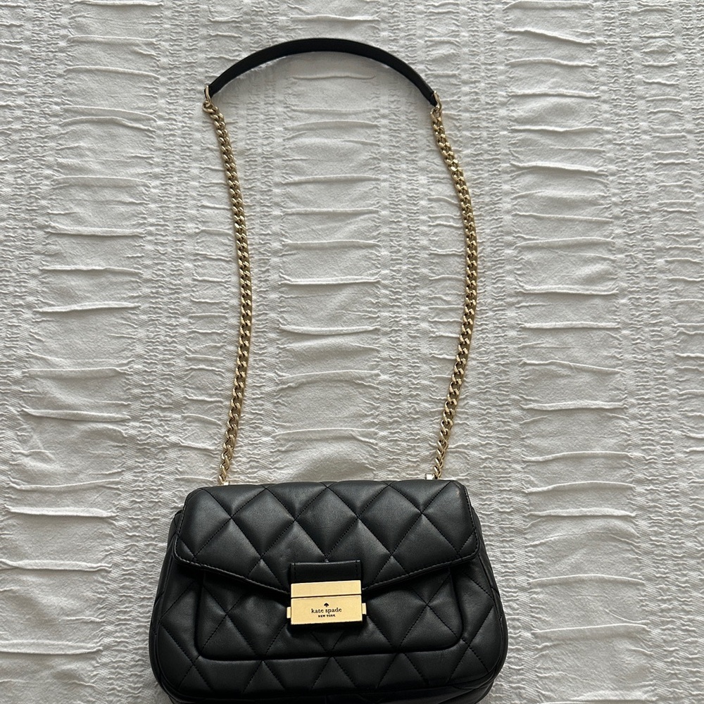 Kate Spade Black Quilted Chain Shoulder Bag